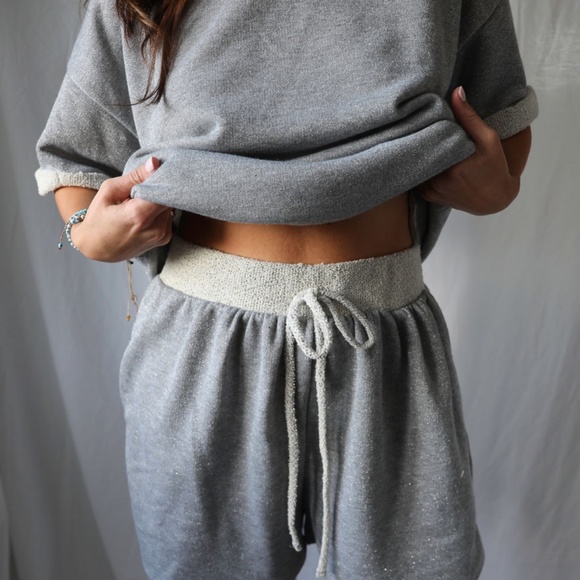 French Terry Two Piece Shorts Set - Picture 5 of 5